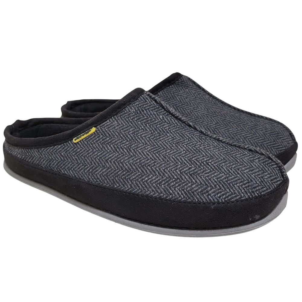 Deer Stags Men Wherever Slip On Mule Slippers Size US 7W Black Tweed